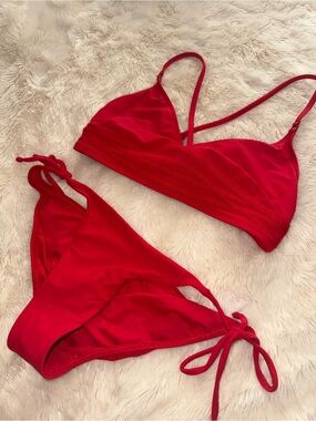 Red EBW bikini set ❤️☀️ strappy minimal swim set